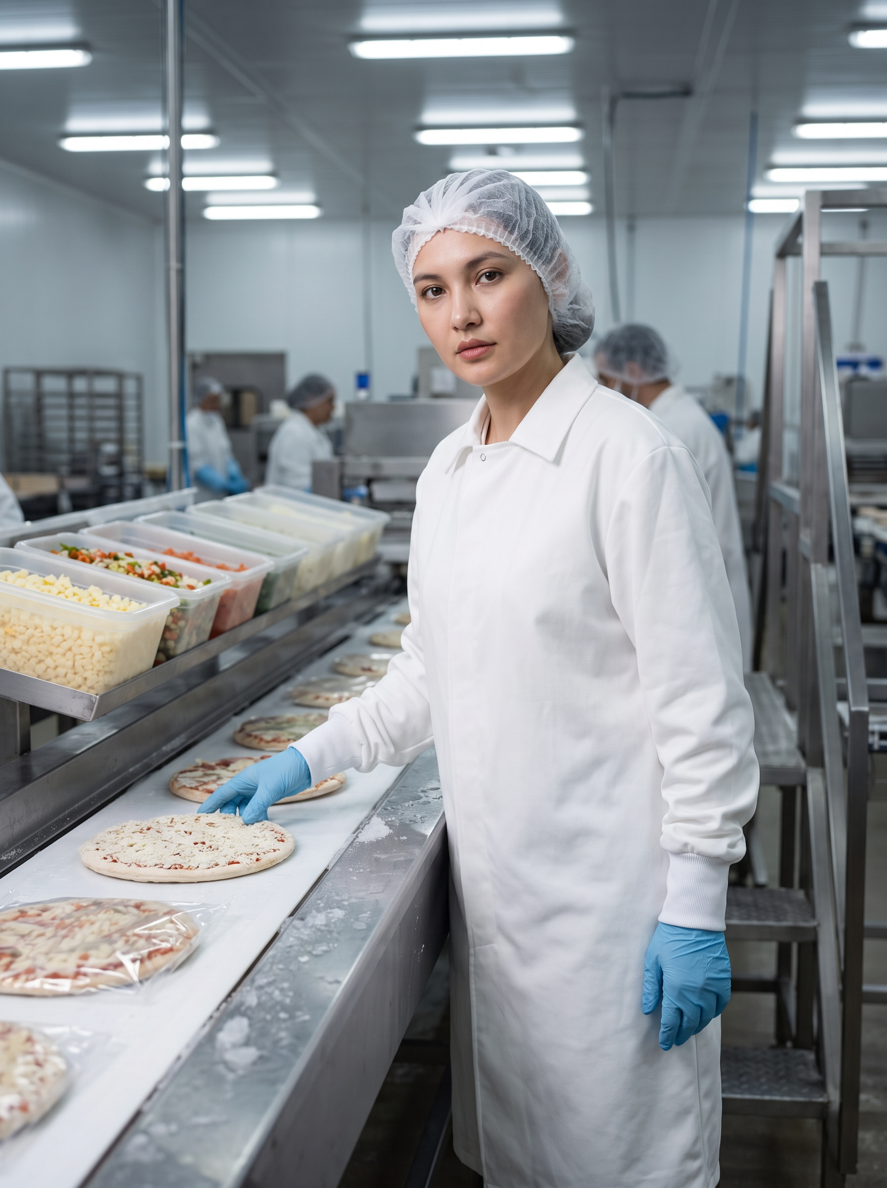 Pizza topping line