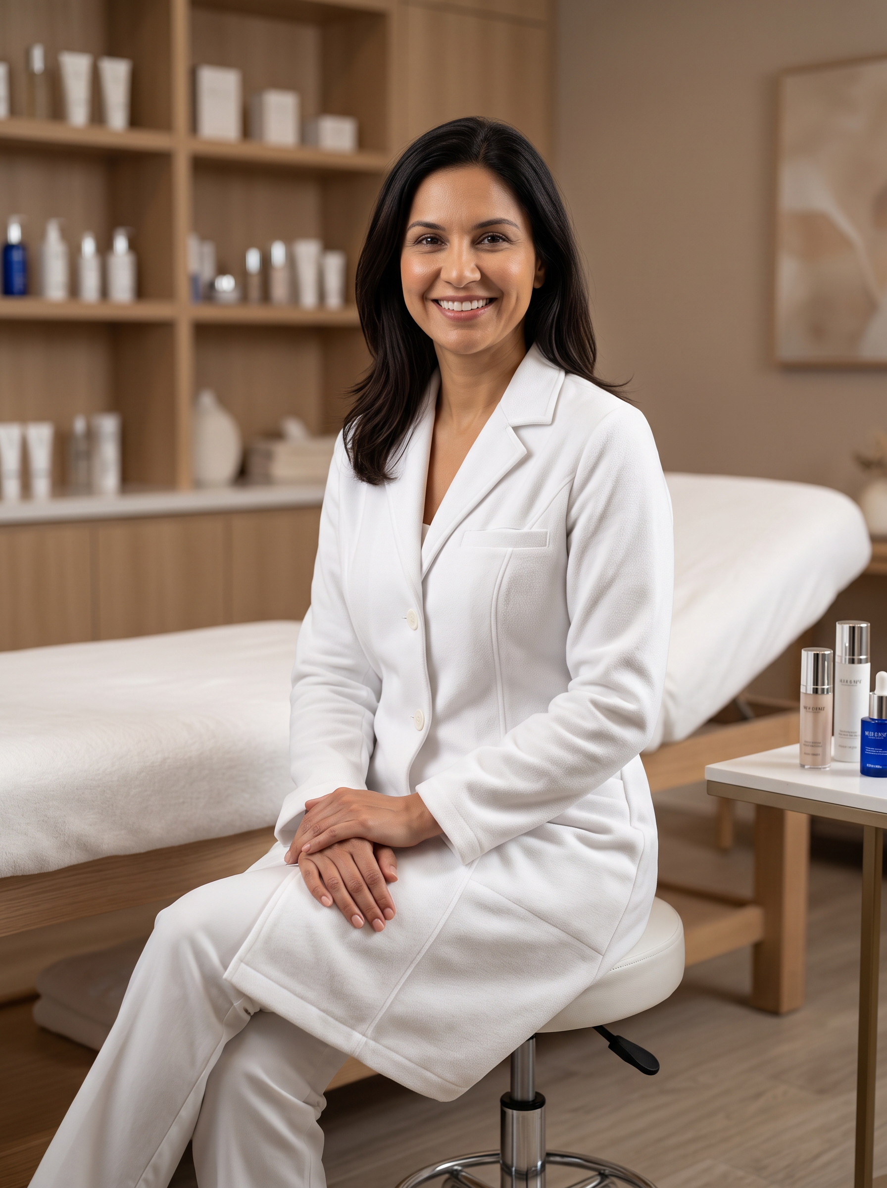 Esthetician rolling stool