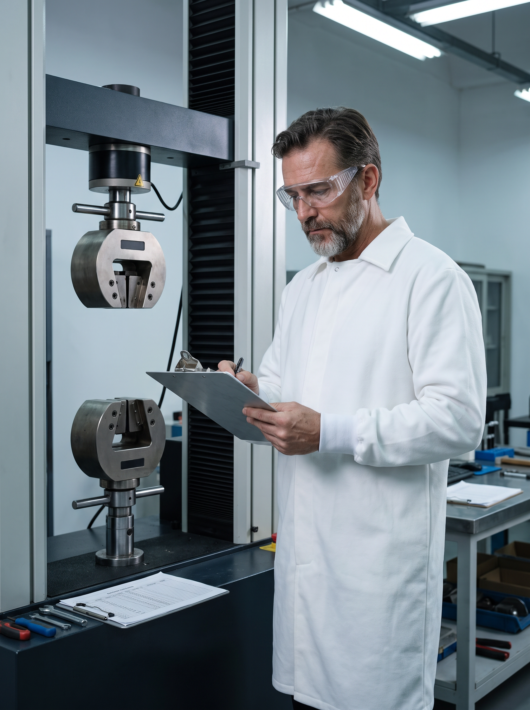 Tensile testing bench