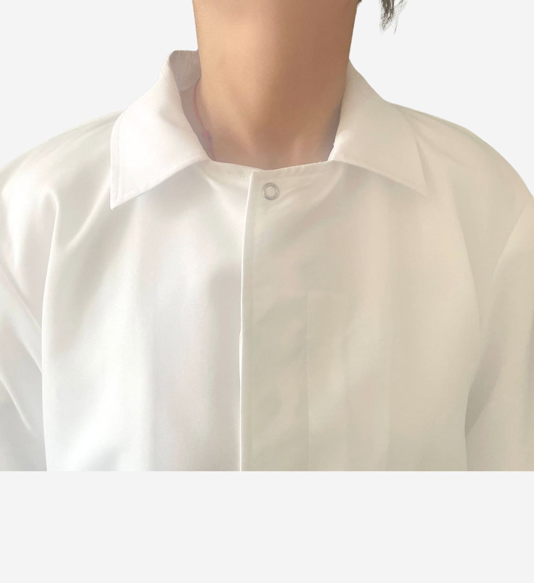 Fleece Lab Coat  - Food Processing | White | Snap Button Unisex